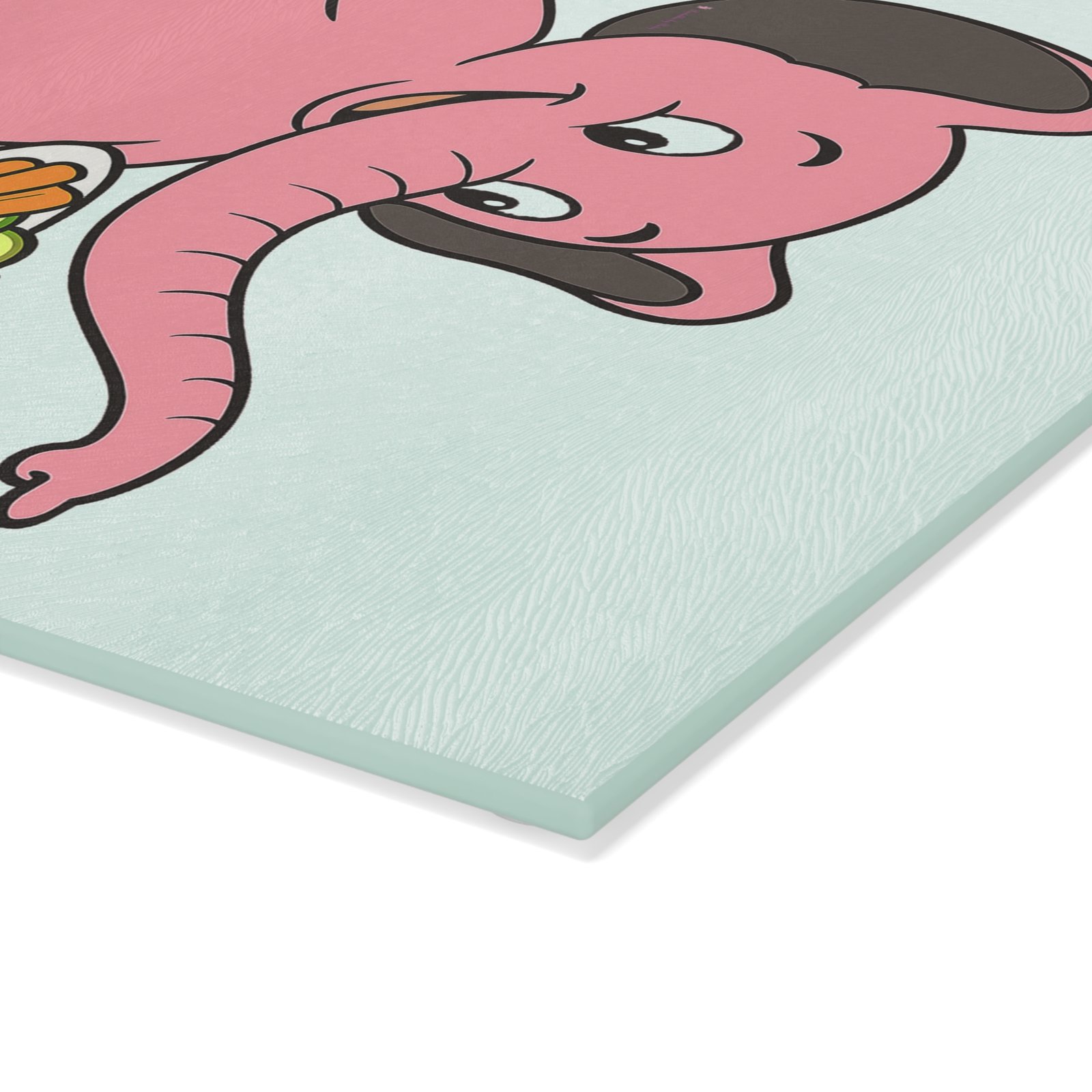 Preppin' with Pinky Retro Elephant Glass Cutting Board in Two Sizes - Image 3