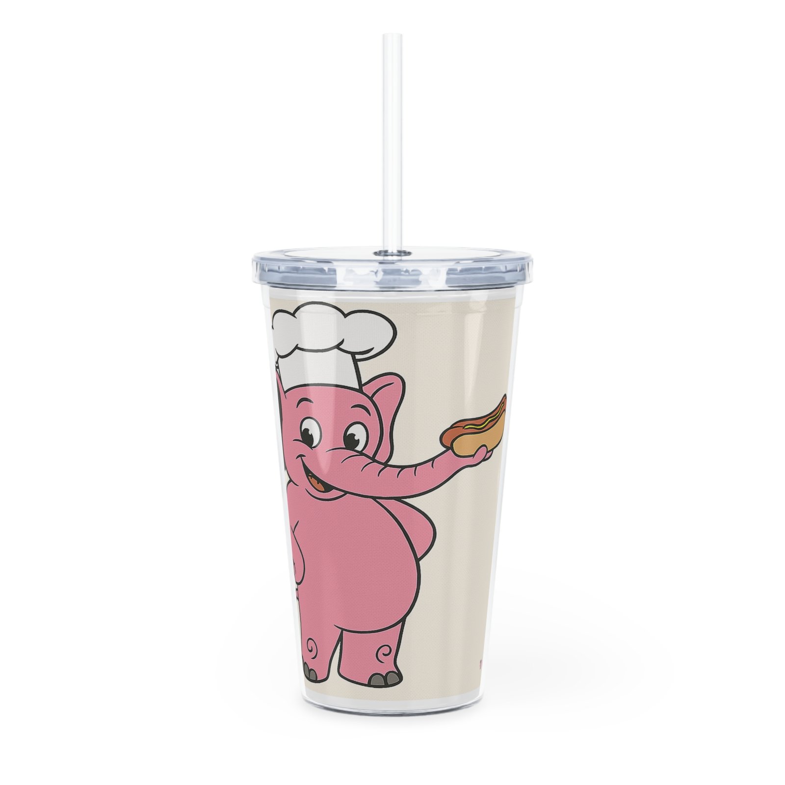 Pinky's Party Tumbler-20oz Plastic Cup with Lid and Straw - Image 2