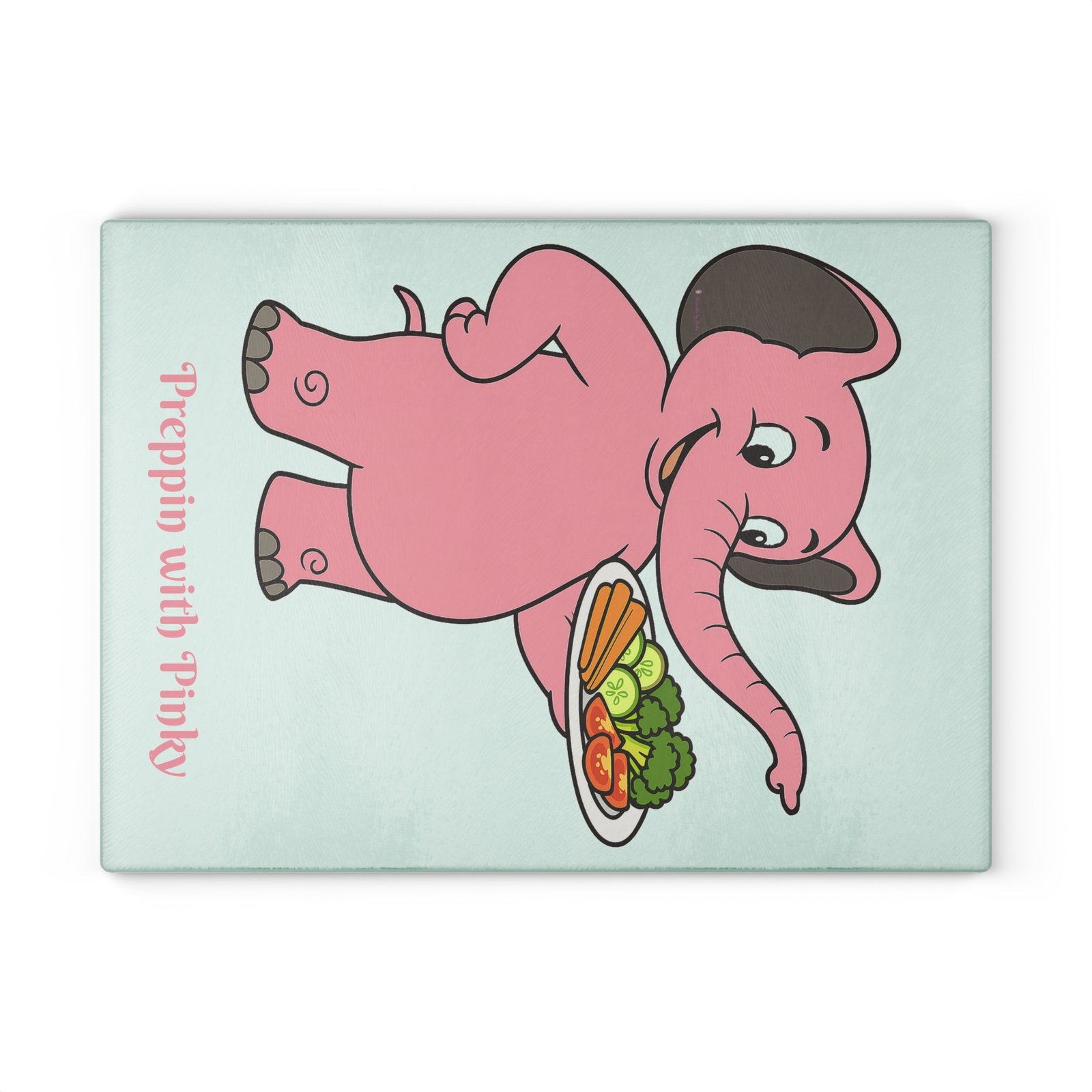 Preppin' with Pinky Retro Elephant Glass Cutting Board in Two Sizes - Image 5