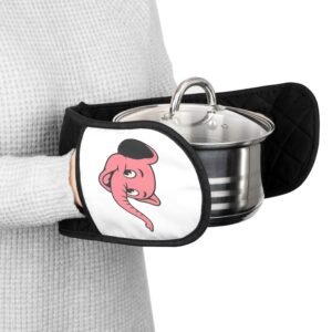 Pinky's Kitchen Mitt   Fun Heat-Insulated Oven Glove with Hanging Loop