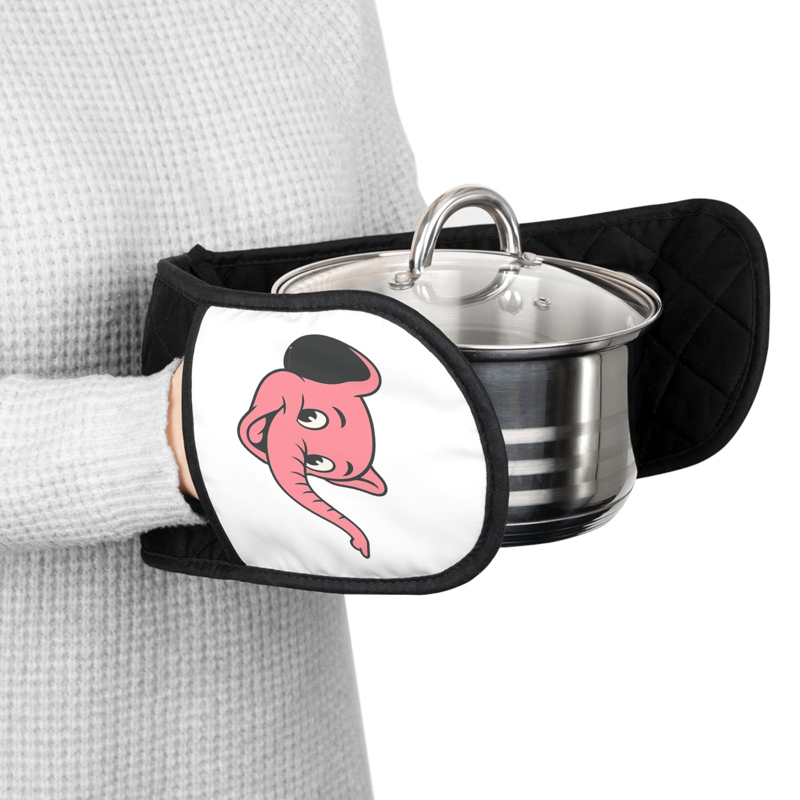 Pinky's Kitchen Mitt Fun Heat-Insulated Oven Glove with Hanging Loop