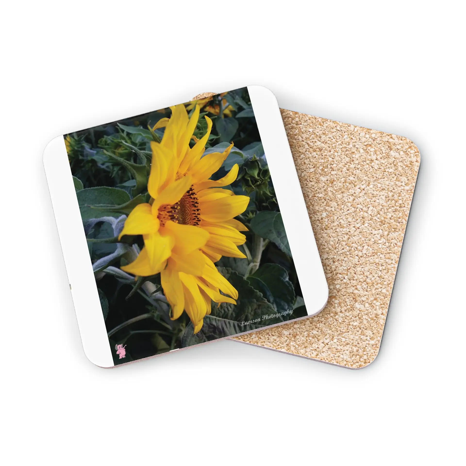 Golden Glow - Side Facing Sunflower Coaster - Image 2