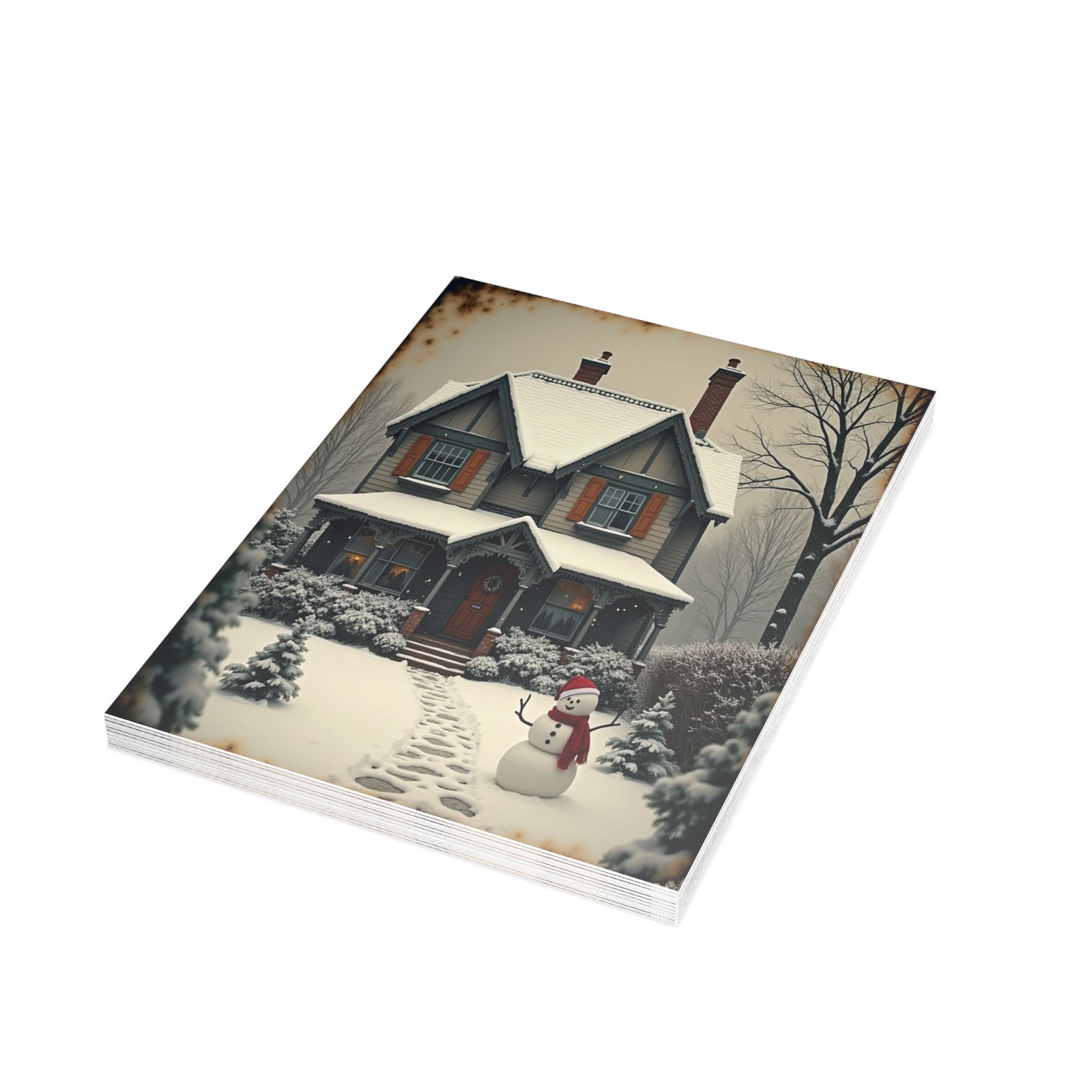 ☃️Whispers of Winter - Snowman at the Gate - Image 5