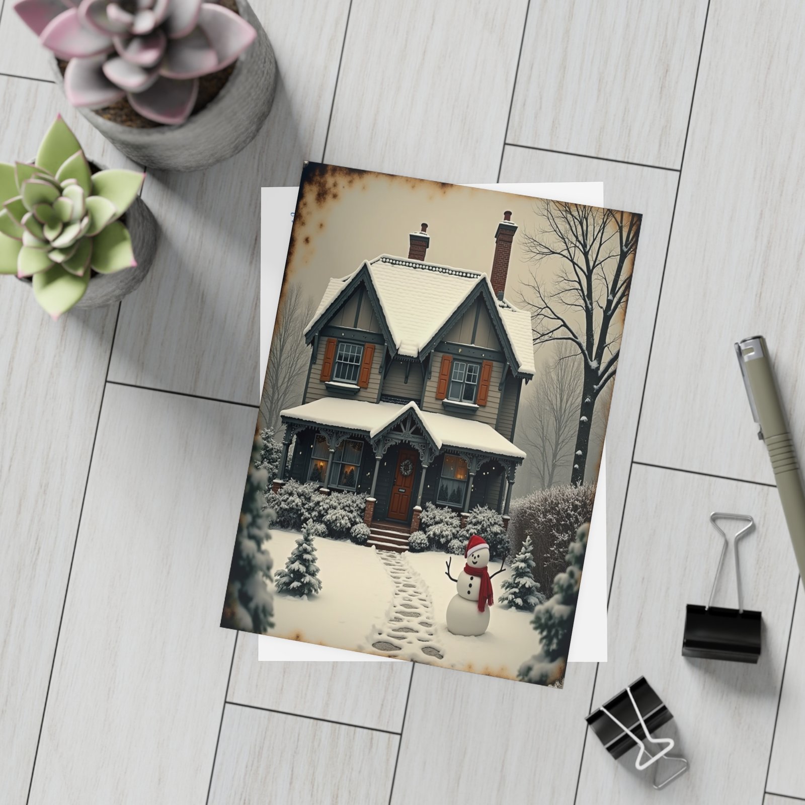 ☃️Whispers of Winter - Snowman at the Gate