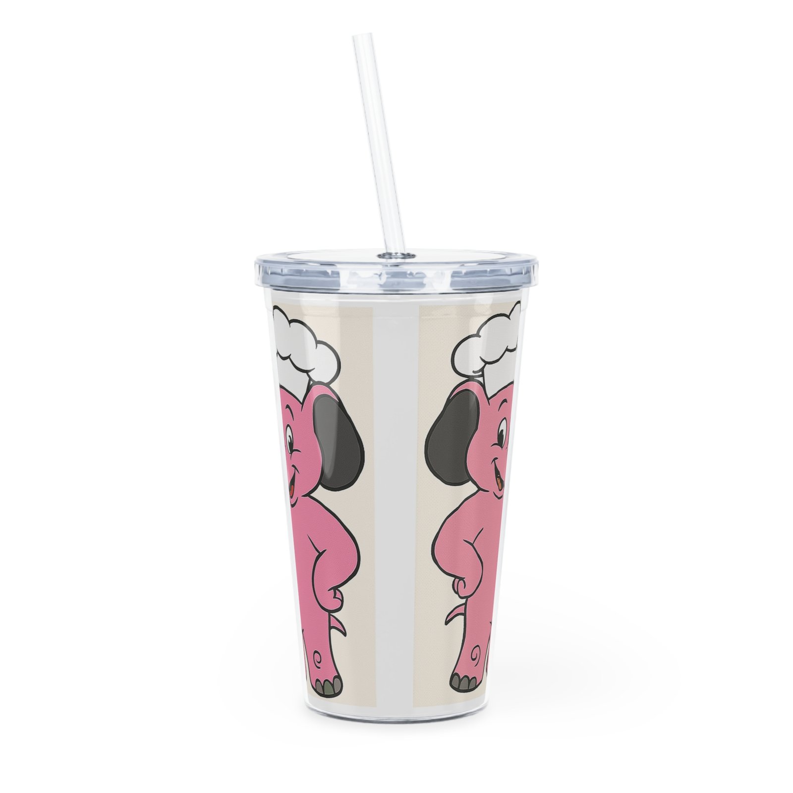Pinky's Party Tumbler-20oz Plastic Cup with Lid and Straw - Image 4