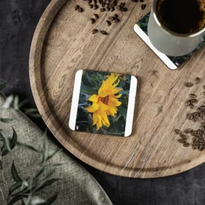 Golden Glow - Side Facing Sunflower Coaster