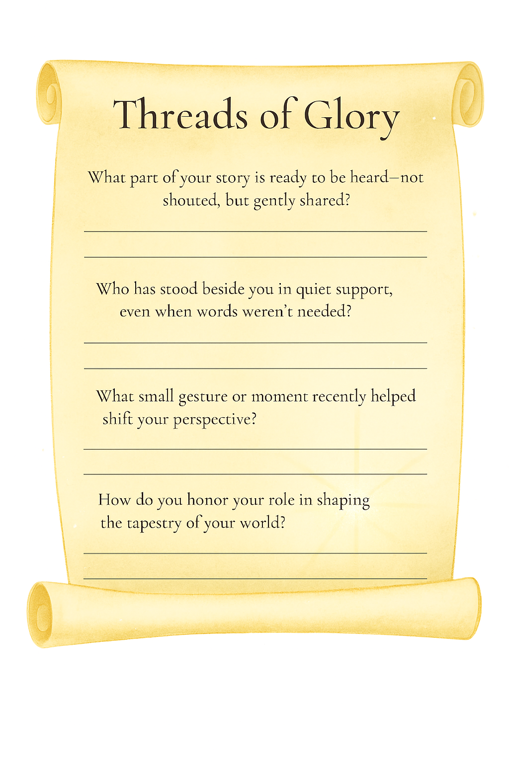 create a printable keepsake image for Chapter Five of the Whispers from the Shed blog. The image should feature a soft stitched circle of mice gathered around a glowing bell and a humming flash drive. The tapestry behind them should ripple with light, forming a doorway and a path. The style should be gentle, magical, and symbolic—suitable for printing on card stock.